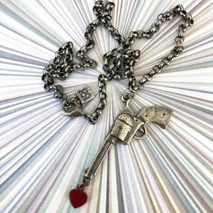 Love Gun Necklace Pistol Shooting Heart Of Love